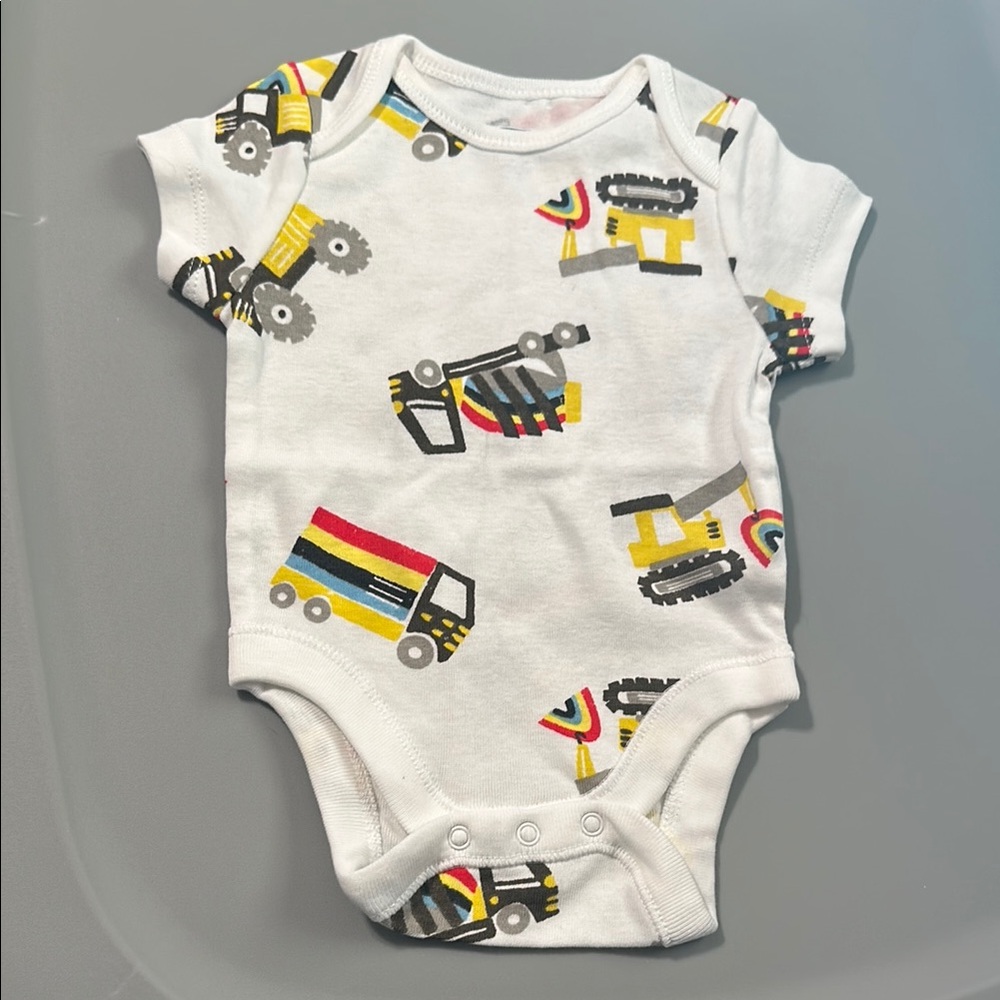 Baby Construction Print Onesie